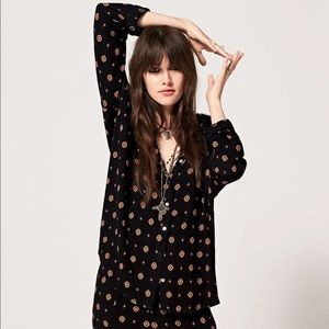 Free People Shirt Up Button Down Top